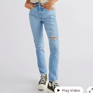 Levi’s 501 skinny distressed